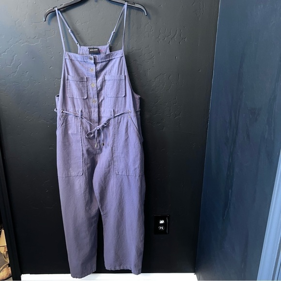 New Miou Muse Dolly Overalls Color: gray/ Blue Garmentory, Size:L - Picture 2 of 11